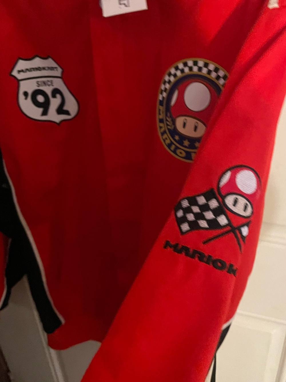 Red Racing-Style Men's Jacket - Picture 7 of 7